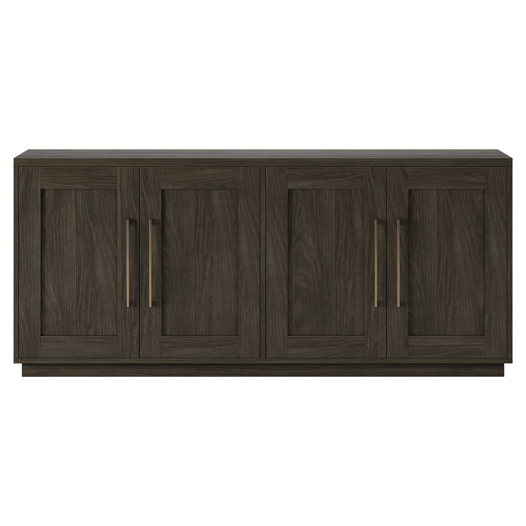 Alt View 1. Hudson&Canal - Tillman 68" Rectangular Buffet Table - Brown.