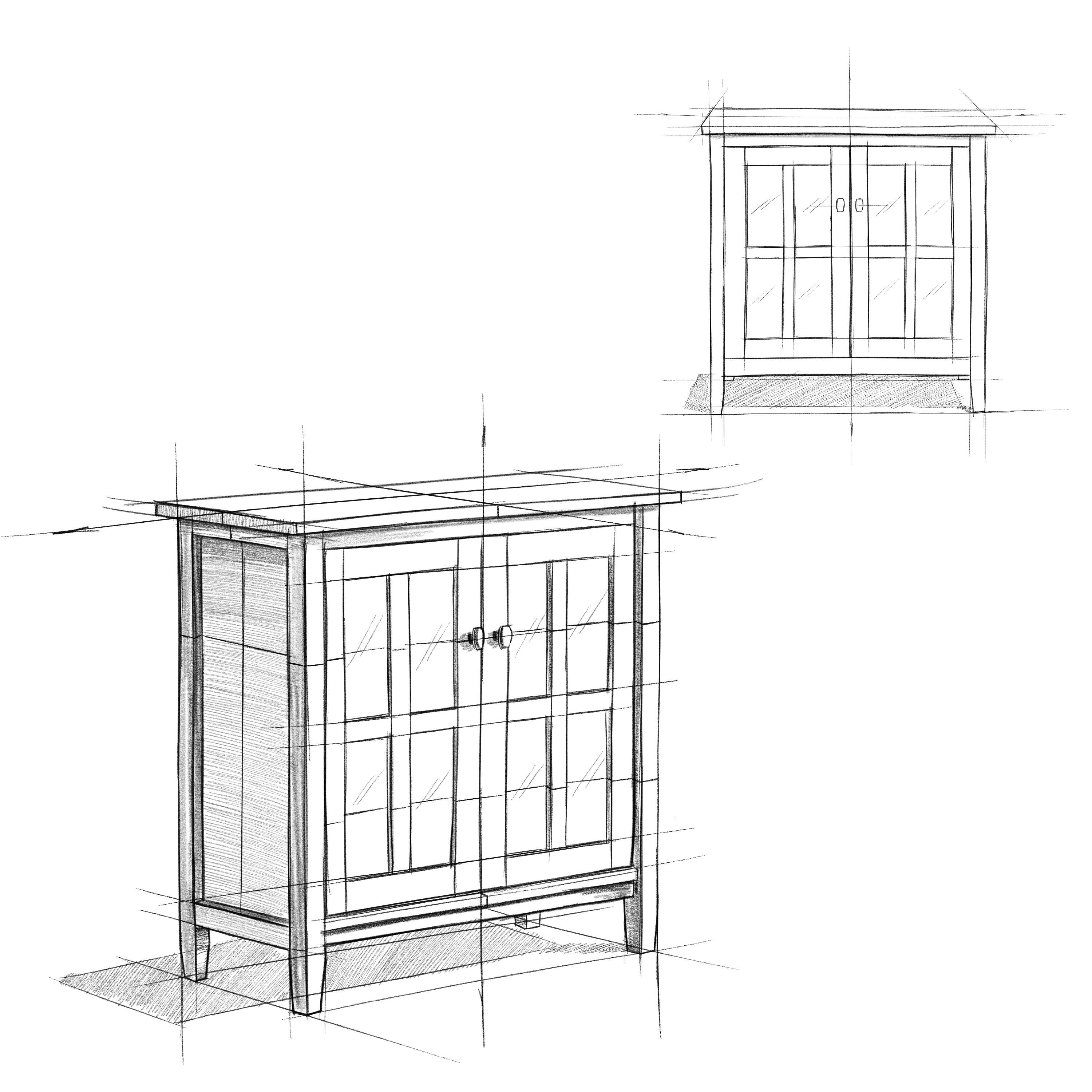 Alt View 18. Simpli Home - Warm Shaker SOLID WOOD 32 inch Wide Transitional Low Storage Cabinet in Distressed Grey - Distressed Grey.
