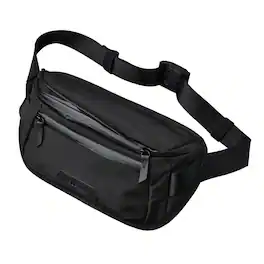 ALPAKA - Sling Bag Bag for Men, Fits iPad Mini & Switch OLED, Hidden Rear Pocket, Magnetic Buckle, YKK AquaGuard Zippers - Black Axoflux 300D