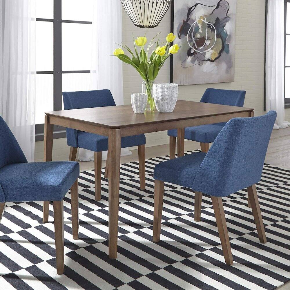 Alt View 1. Liberty Furniture Industries - Space Savers Nido Chair - Blue (RTA)-Set of 2 in Satin Walnut - Brown.