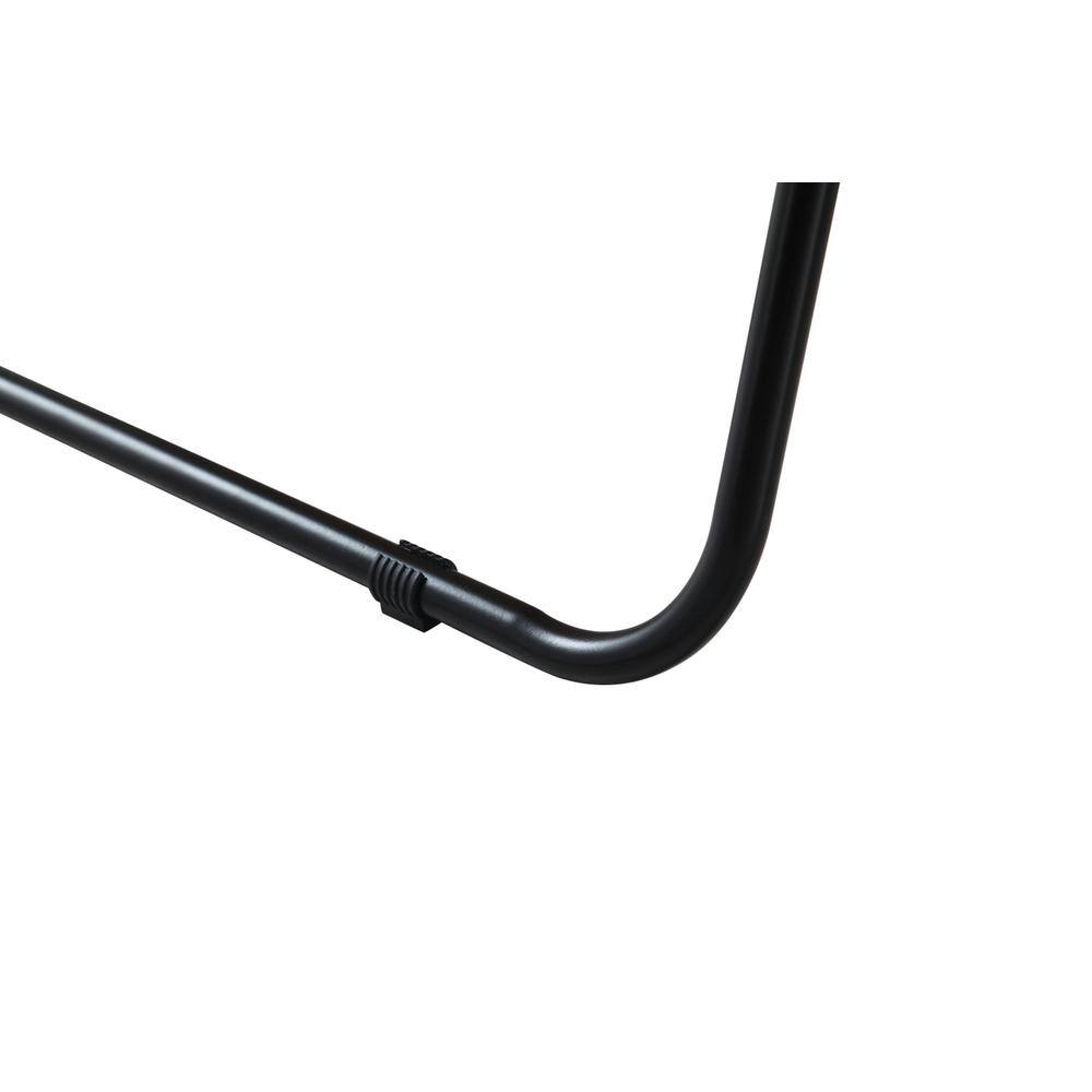 Back. Elegant Decor - Soft Corner Metal Rectangle Full Length Mirror 30x60 Inch in Black - Black.