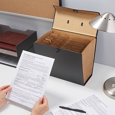 Alt View 3. Staples - Staples Heavy-Duty Case File, Multiple Index, 19-Pocket, Letter Size, Black (ST50561) - Black.