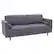 Angle. CorLiving - Mulberry 3-Seat Fabric Upholstered Modern Sofa - Grey.