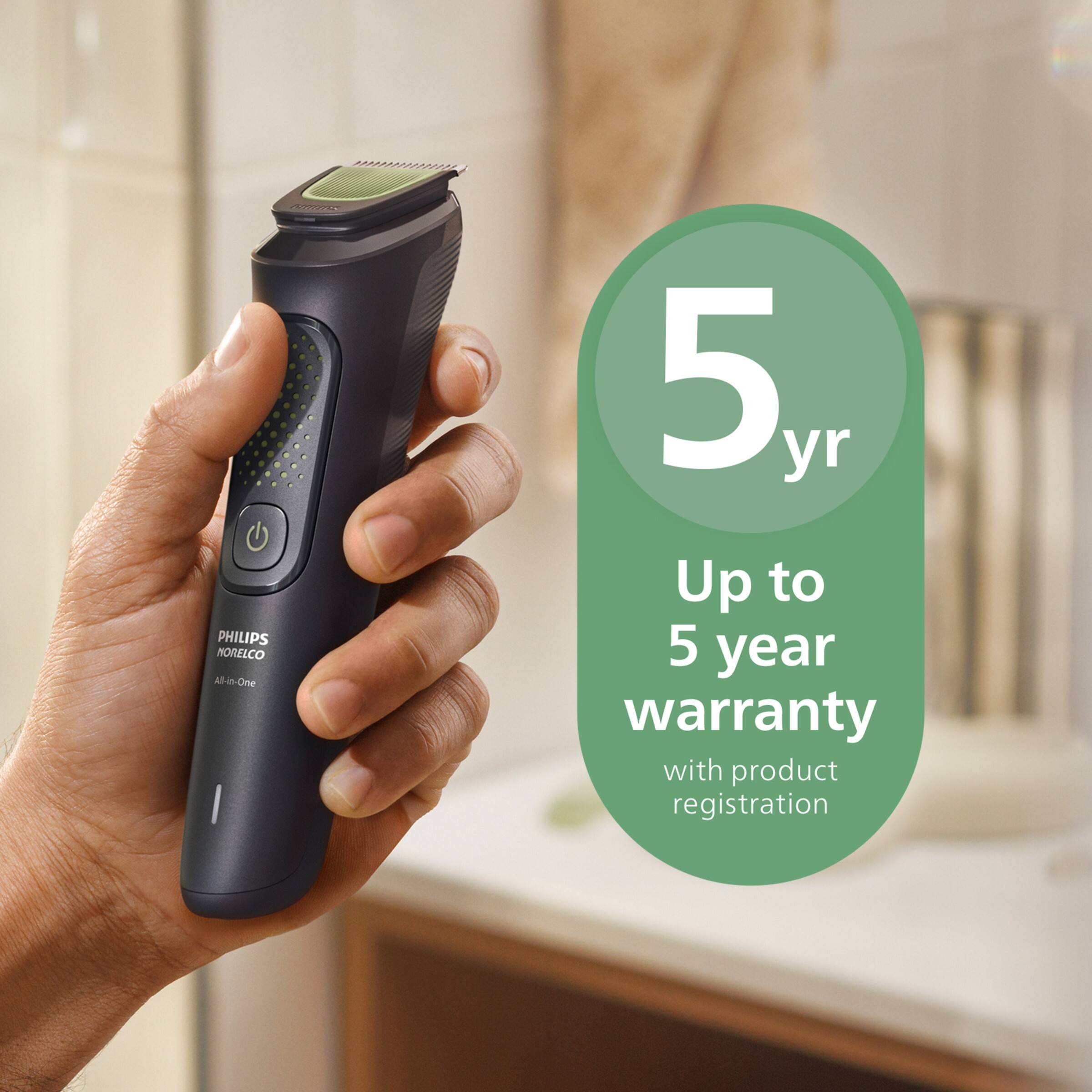 PHILIPS Norelco All-in-One  
Up to 5 year warranty with product registration