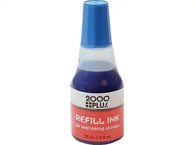 2000 PLUS
REFILL INK
for self-inking stamps
25 cc • 0.9 oz