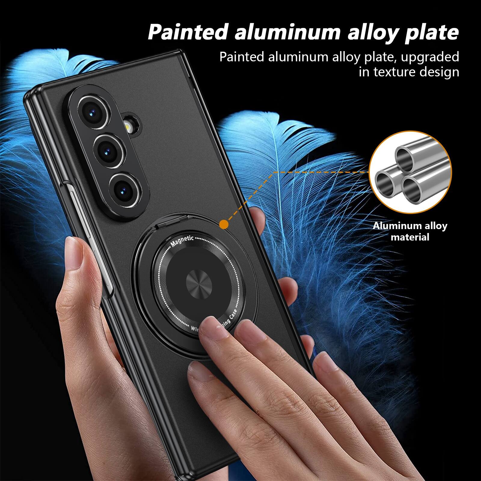 Painted aluminum alloy plate, upgraded in texture design  
Magnetic Aluminum alloy material  
Wis Case
