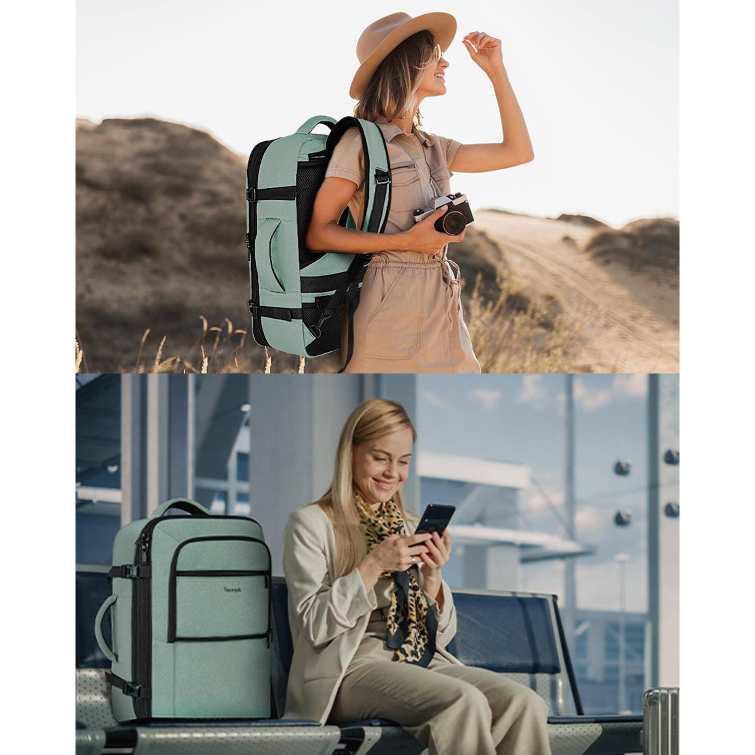 Dapper Styles Carry On Backpack 45l Expandable Extra Large Travel ...