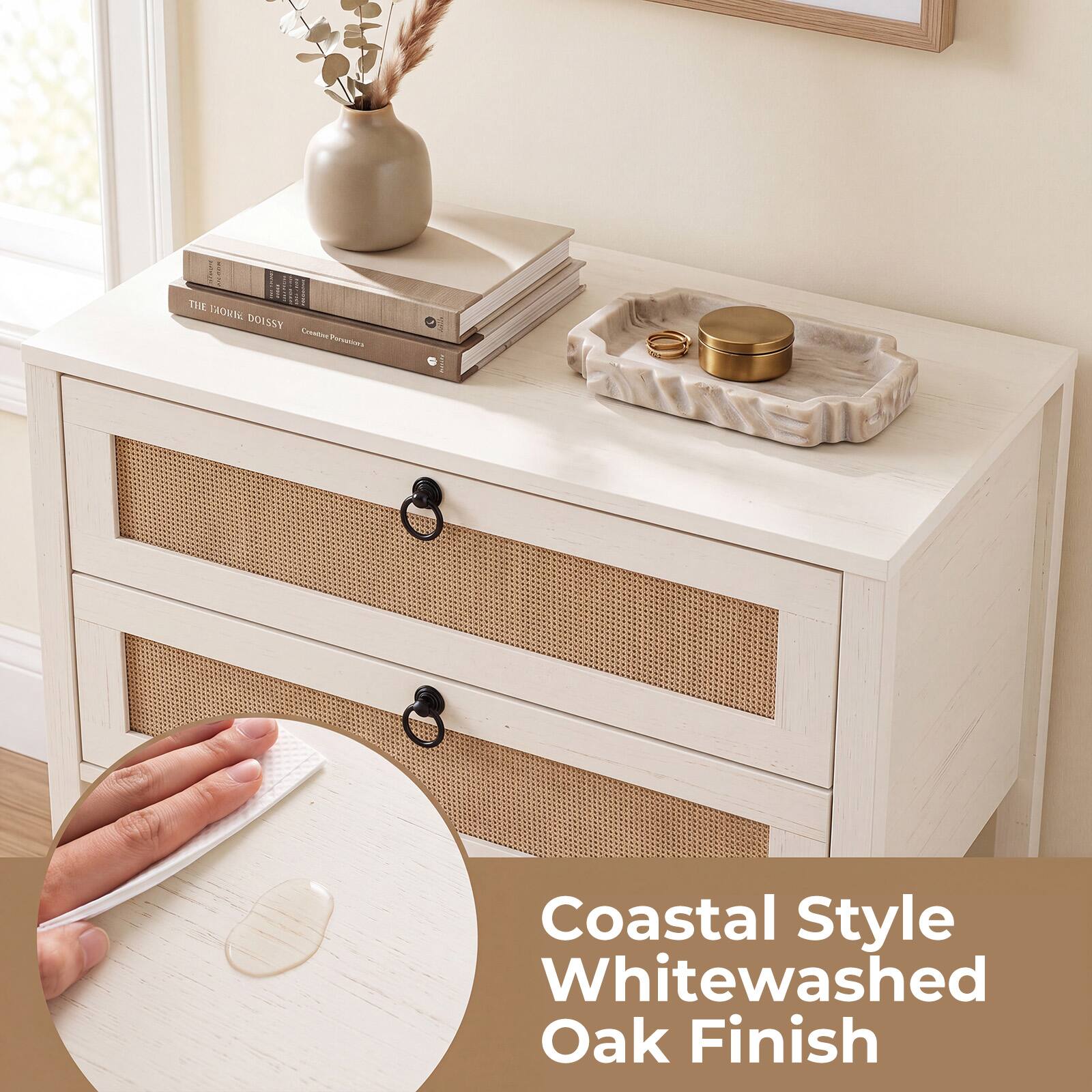 Coastal Style Whitewashed Oak Finish