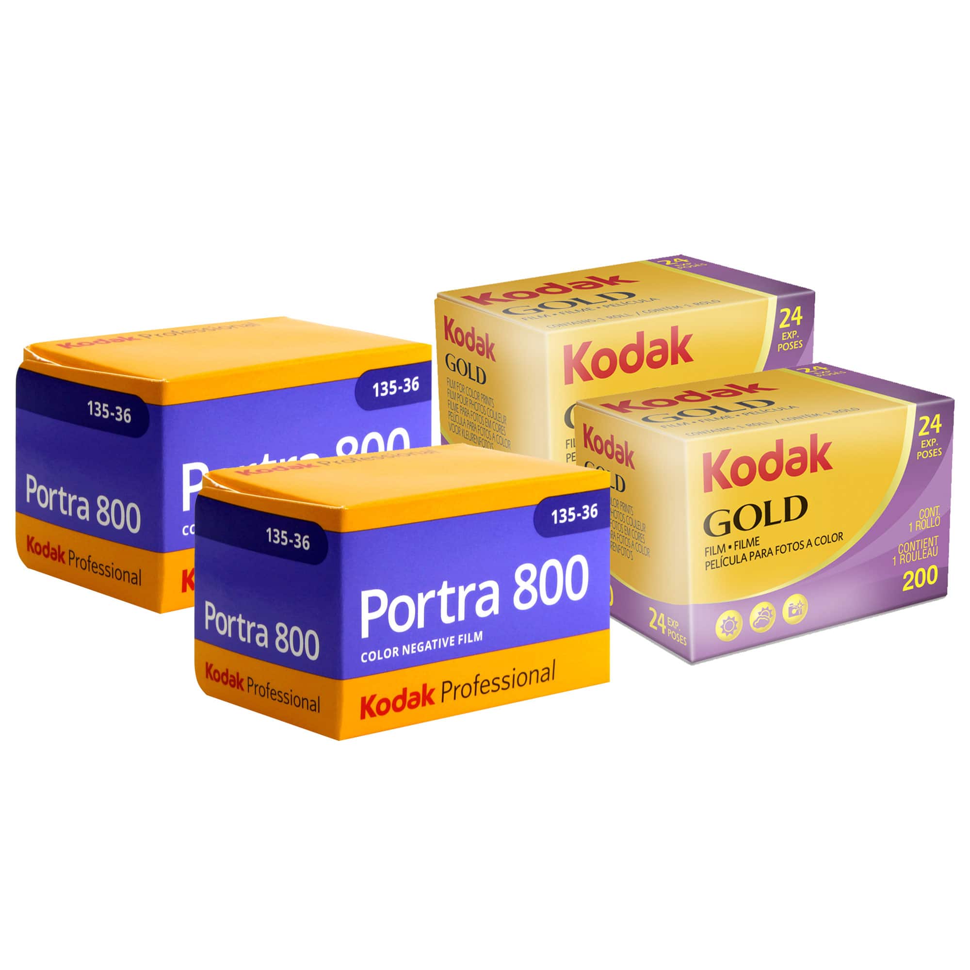 Kodak - 2x GOLD 200 Color Negative Film 35mm Roll Film 24 Exp, 2x Portra 800 Color Negative Film (35mm Roll 36 Exposures) price history on PriceWatchPro
