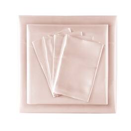 Gracie Mills - Coralie 6-Piece Wrinkle-free Satin Sheet Set - Blush