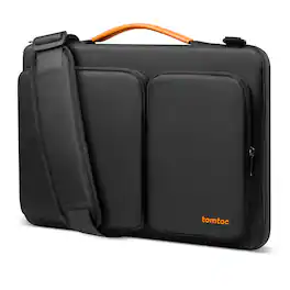 tomtoc - Defender-A42 360° Protective Laptop Shoulder Bag for 15.6-16.2 inch HP Dell Acer ASUS Lenovo ThinkPad Laptop Notebook - Black