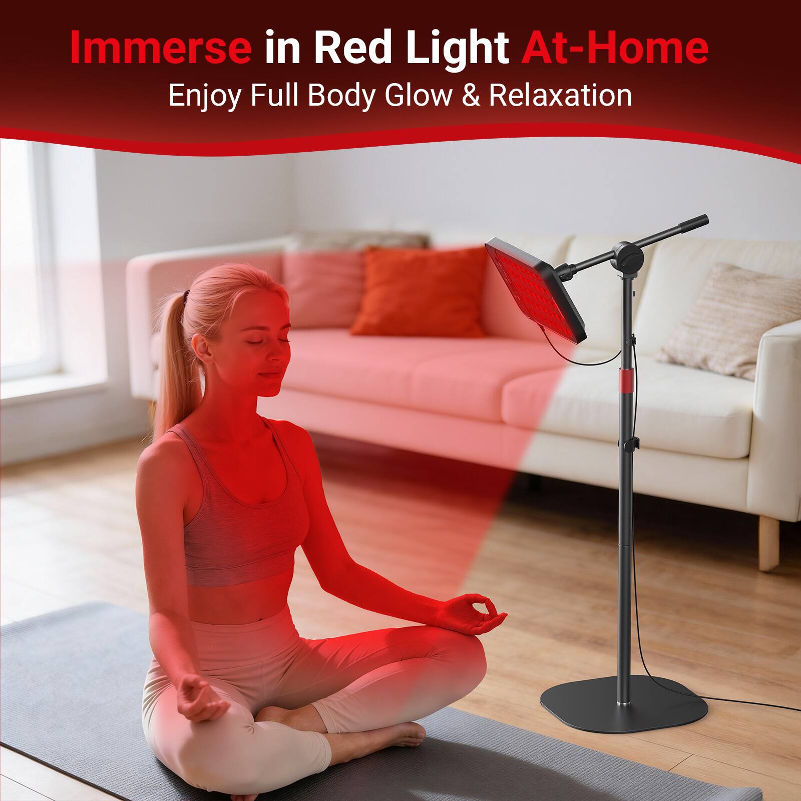 Comfytemp 55W High Output Red Light Therapy Lamp for Body, 660nm ...