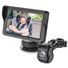 Front. Rexing - BC500 Pro In-Car Baby Monitor/Car Cam – 1080p IR Night Vision, Magnetic Mount - Black.
