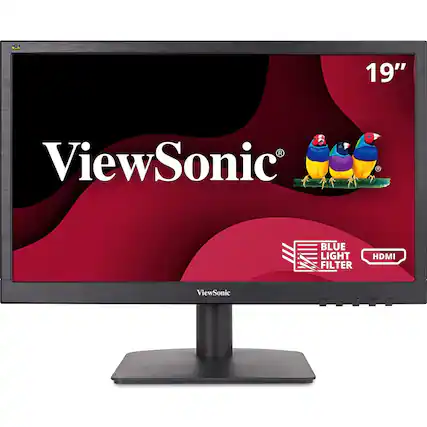 Front. ViewSonic - VA1903H 18.5 LCD Monitor (DisplayPort VGA, HDMI) - Black.