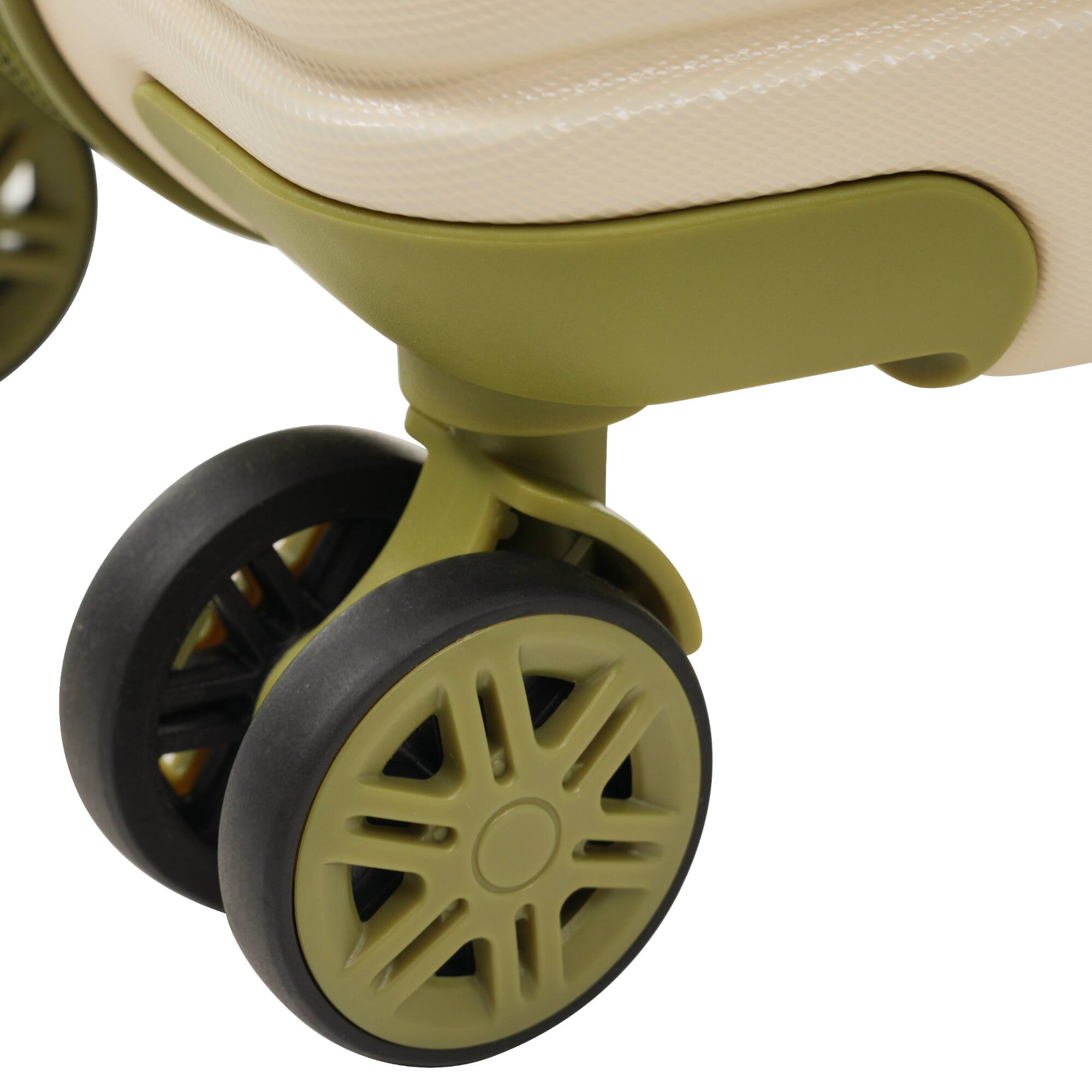 Alt View 8. ELEMENT ACE - 4 Piece Luggage Set Suitcase Set, ABS Hard Shell Lightweight Expandable Travel Luggage with Packing Cubes & TSA Lock - White+Green.