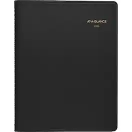 AT-A-GLANCE - 2026 8.25" x 11" Weekly Appointment Book, Faux Leather Cover - Black