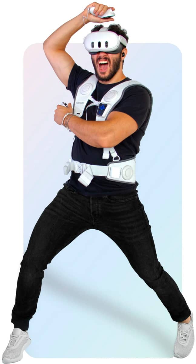 Alt View 16. Woojer - Made for Meta High-Fidelity Haptic Vest 3 - for VR, Games, Music, Movies, and Wellness. - White, Black.