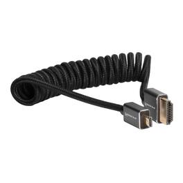 Kondor Blue - Micro HDMI to HDMI Cable 12"-24" Braided Coiled | 4K 60Hz, 18Gbps, HDR, 3D Video - Black