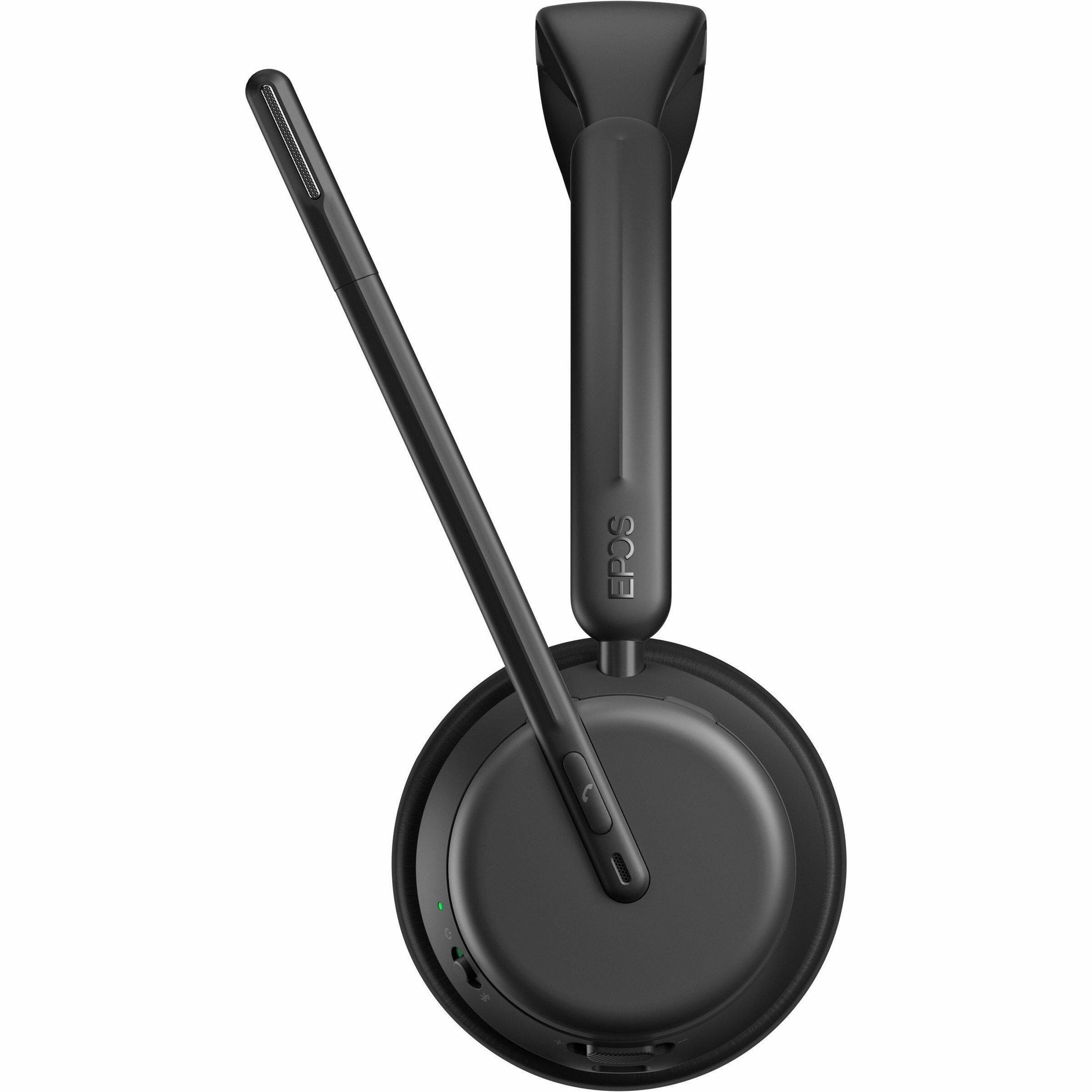 Alt View 3. EPOS - EPOS IMPACT 1060 Headset - Stereo - Wireless - Bluetooth - On-ear - Binaural - Circumaural - Noise Canceling - Black - Black.