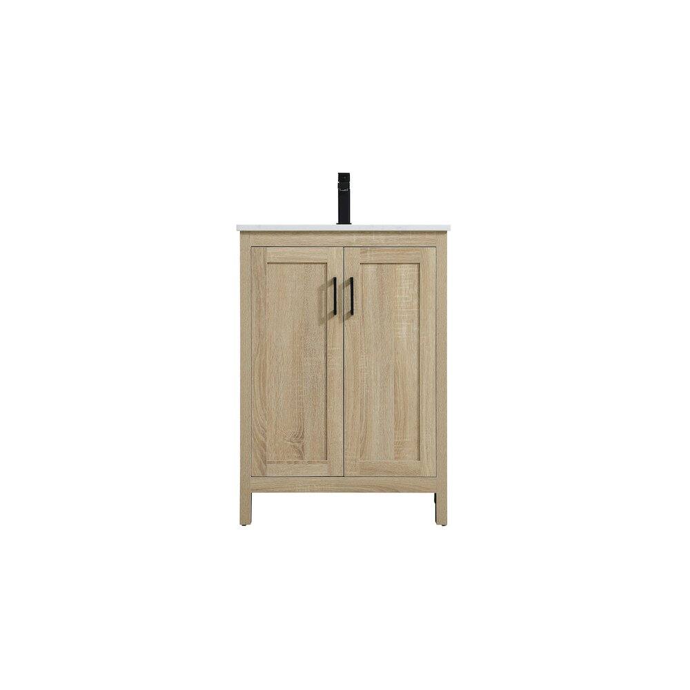 Alt View 4. Elegant Kitchen and Bath - Finnley 24 Inch Single Bathroom Vanity In Mango Wood - Mango Wood.