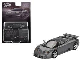Bugatti EB110 Super Sport Grigio Scuro Metallic Limited Edition 1/64 Diecast Model Car by Mini GT - Dark Gray