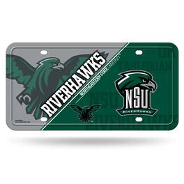Rico Industries - Northeastern State University NSU Riverhawks 12x6 Metal License Plate Auto Tag - Multi