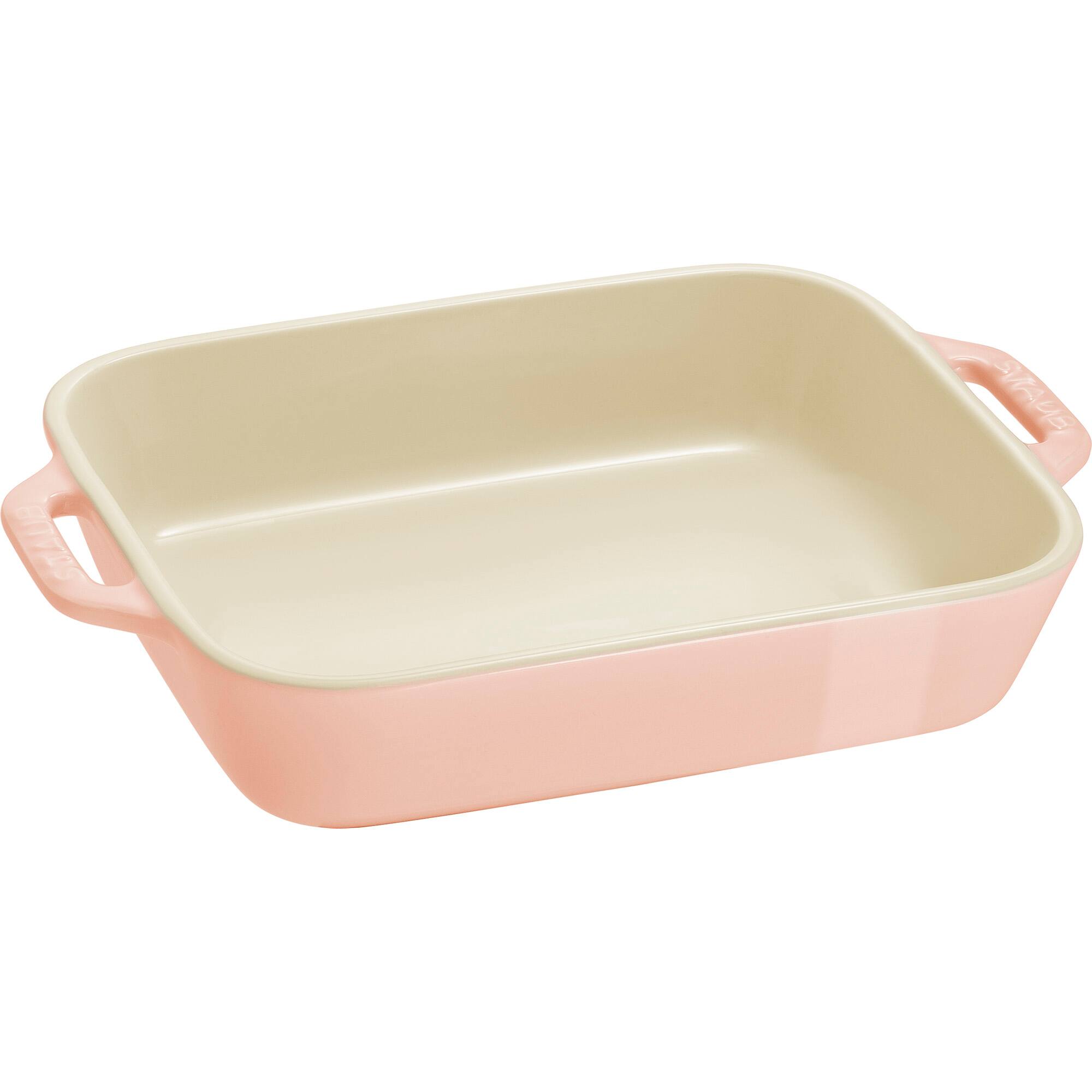 Alt View 5. Staub - Staub Ceramic 2-pc Rectangular Baking Dish Set - Macaron Pastel Pink - Pink.