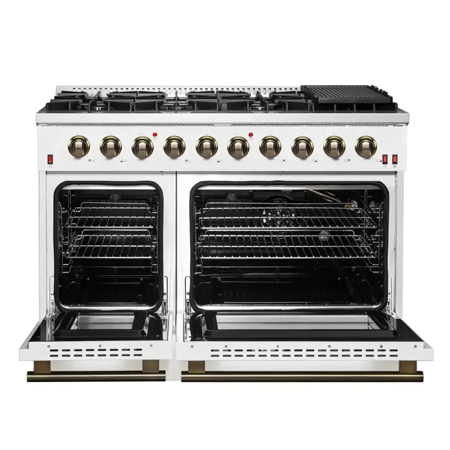 Alt View 1. Forno Appliances - Galiano 6.58 Cu. Ft. Freestanding Gas Range with Convection Oven - White.