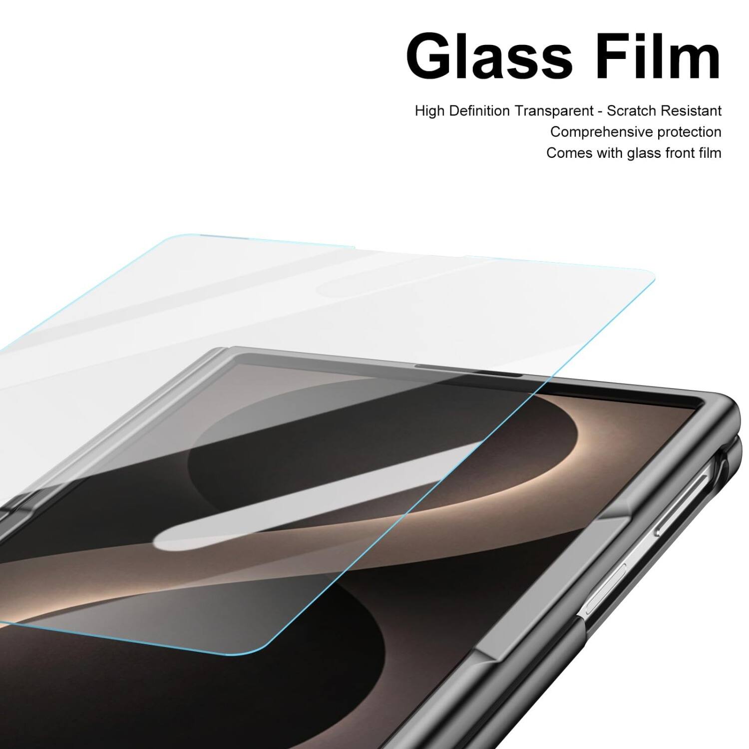 Glass Film High Definition Transparent - Scratch Resistant Comprehensive protection Comes with glass front film