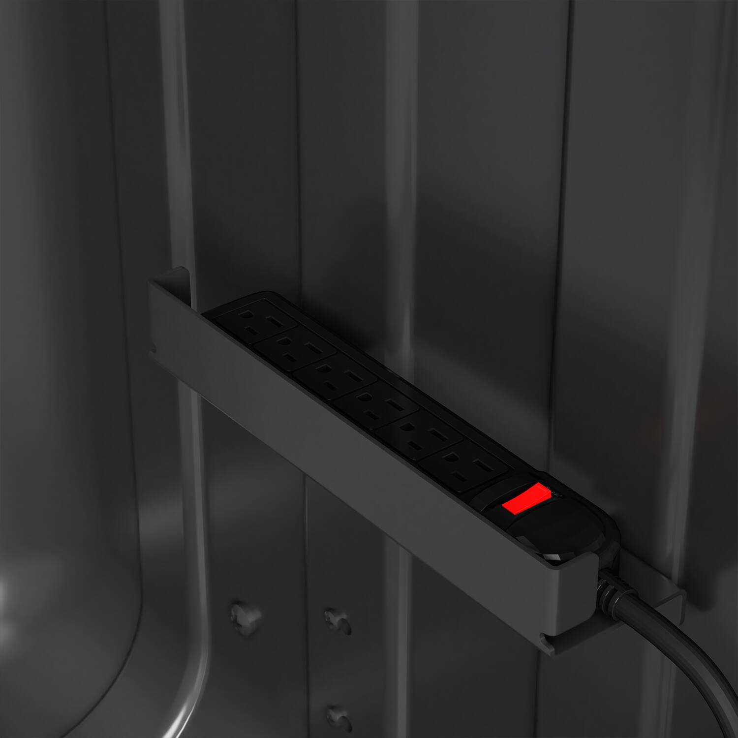 Alt View 19. Storm Shell - Deluxe Weatherproof 55”  Outdoor TV Enclosure with Full Motion TV Mount Included - Black.