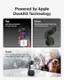 Powered by Apple DockKit Technology Tap: Just tap and connect. No app required. Move: Move freely while on FaceTime or creating content. Track: Smart tracking ensures the focus stays where it matters most.