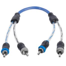 NVX - XIV2025 0.82 ft (0.25 Meter) Oxygen Free Copper 2-Channel Twisted Pair V-Series Car Audio RCA Audio Interconnect Cable