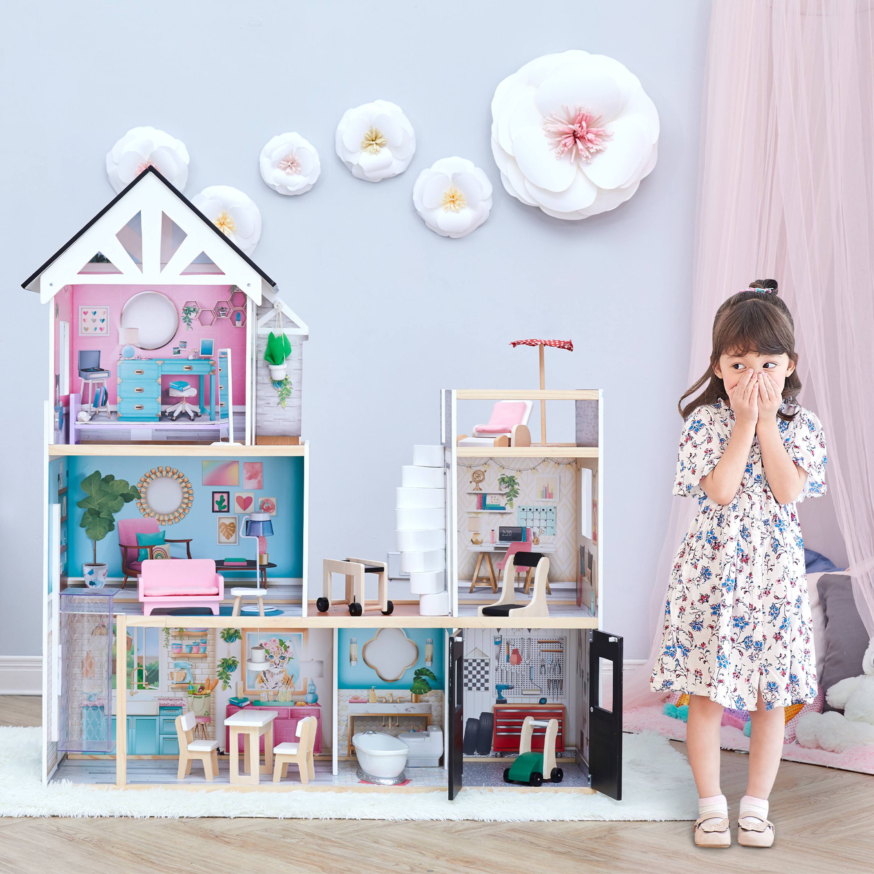Front. Teamson Kids - Olivia's Little World Dreamland 3-Story Mansion Dollhouse for 12" Dolls.