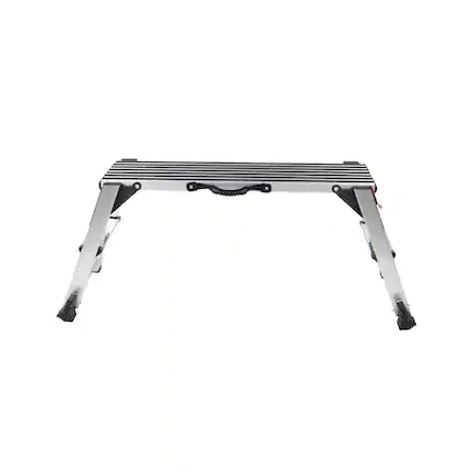 Front. LOVMOR - Folding Aluminum Work Platform Drywall Stool Ladder with Non Slip Feet for Cleaning Painting.