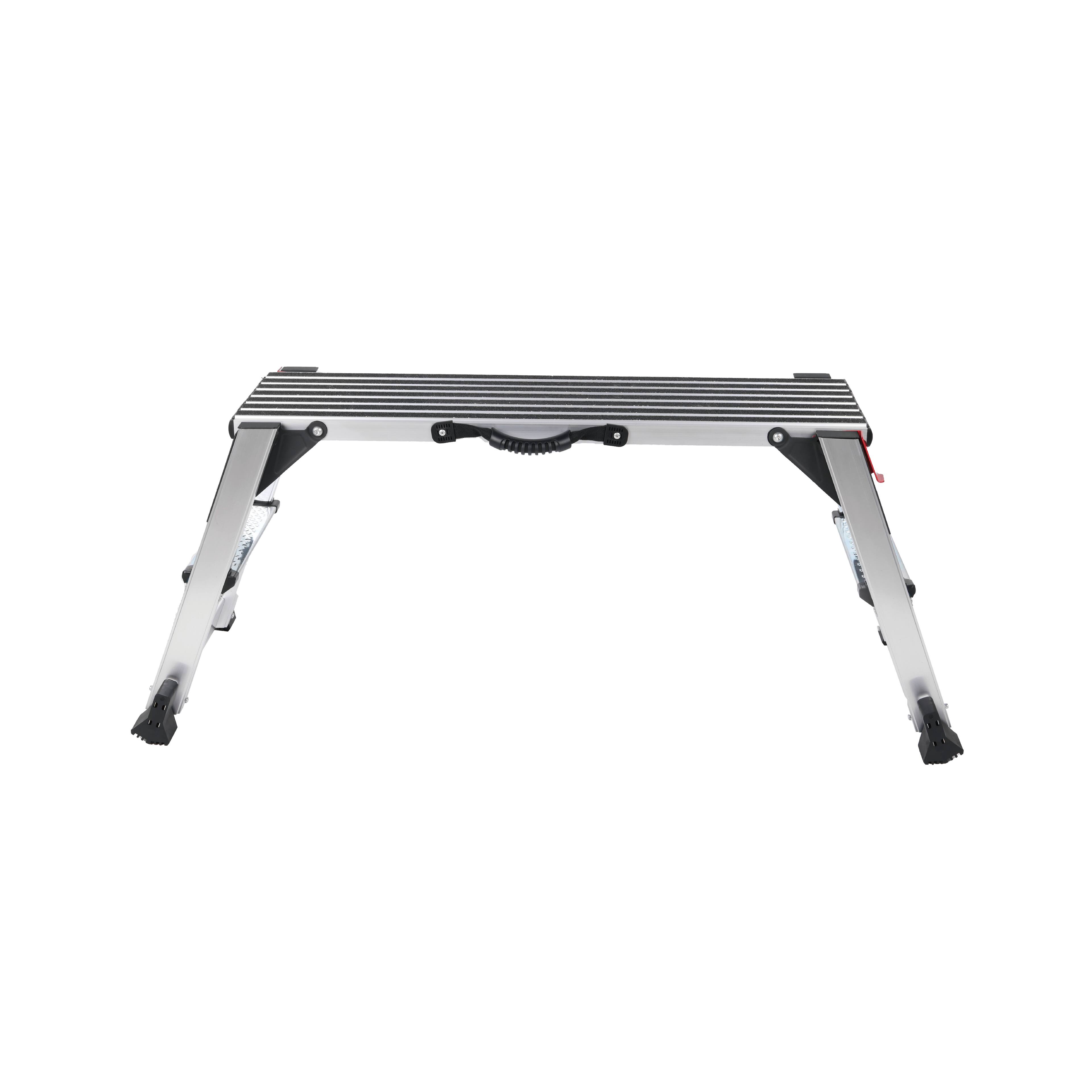 Front. LOVMOR - Folding Aluminum Work Platform Drywall Stool Ladder with Non Slip Feet for Cleaning Painting.