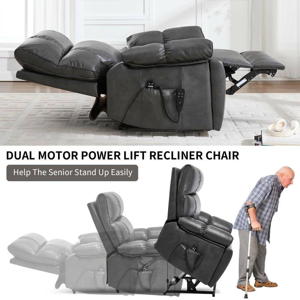 DUAL MOTOR POWER LIFT RECLINER CHAIR  
Help The Senior Stand Up Easily
