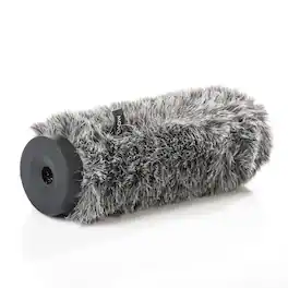 MOVO - WS-G300 Furry Rigid Windscreen for Microphones 18-23mm in Diameter and up to 12.6" (32cm) Long - Dark Gray