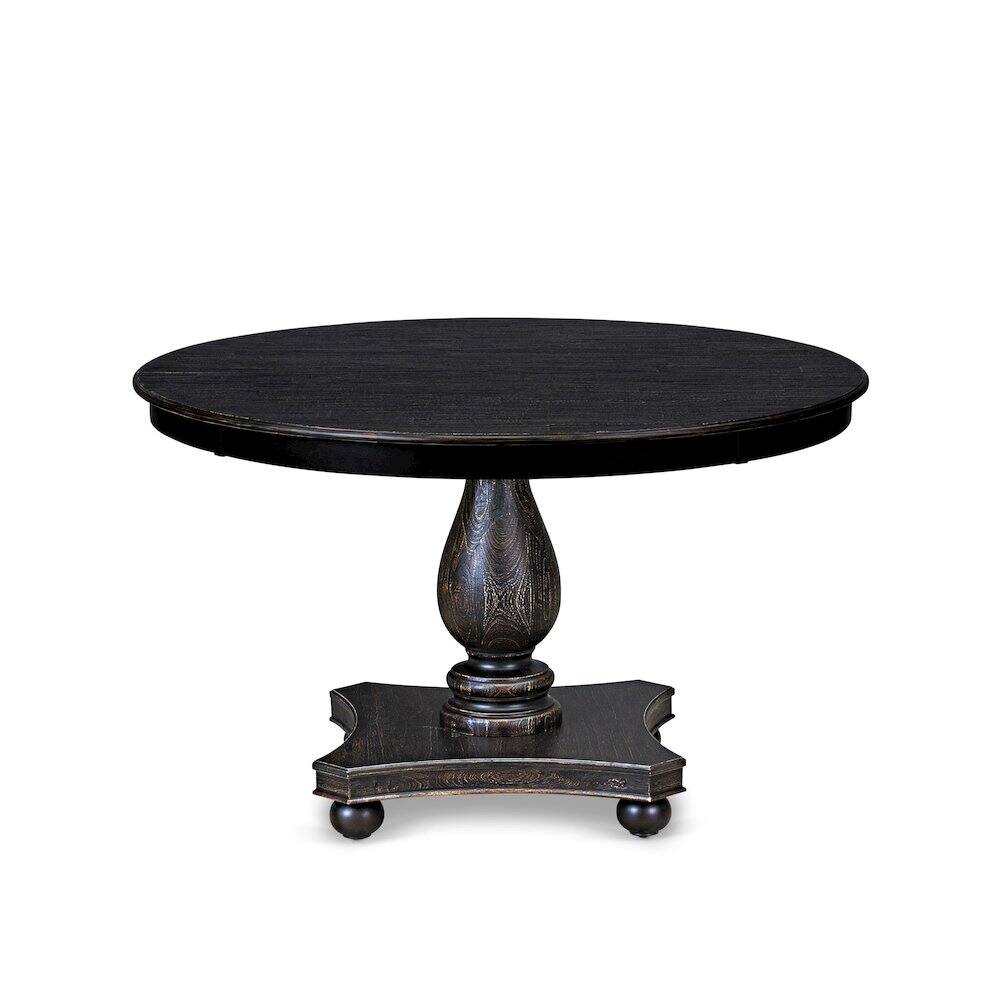 Alt View 3. East West Furniture - Mid Century Dining Table - Black.