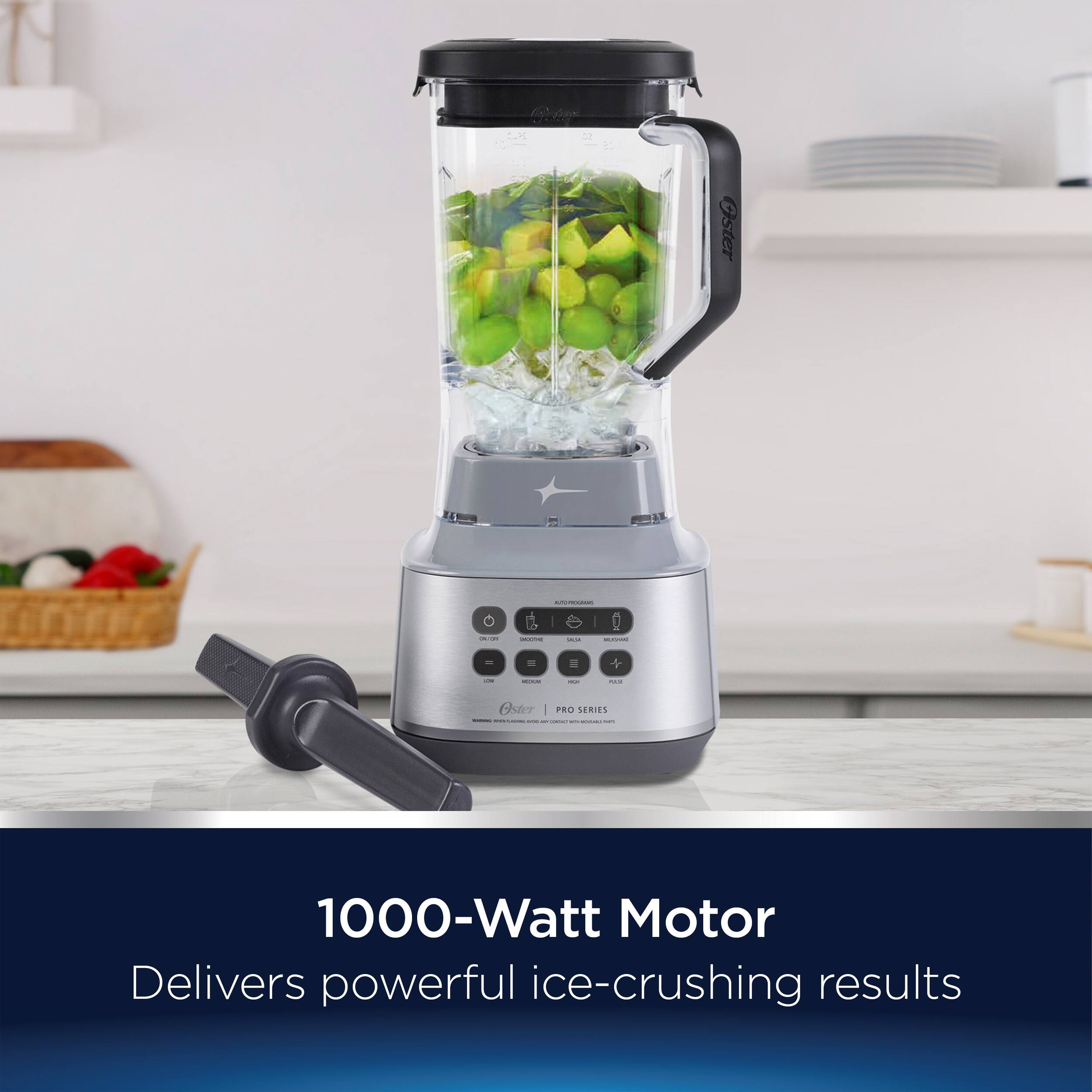 Oster PRO SERIES 1000-Watt Motor Delivers powerful ice-crushing results