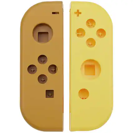 Front. MobileSentrix - Housing Shell Compatible For Nintendo Switch Joy Con Controller - Brown & Yellow - Brown/Yellow.