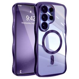 UUCOVER - For Samsung Galaxy S25 Ultra Magnetic Case Built-in Lens Cover, Compatible with MagSafe Shockproof Slim Protective Cover - Darkpurple