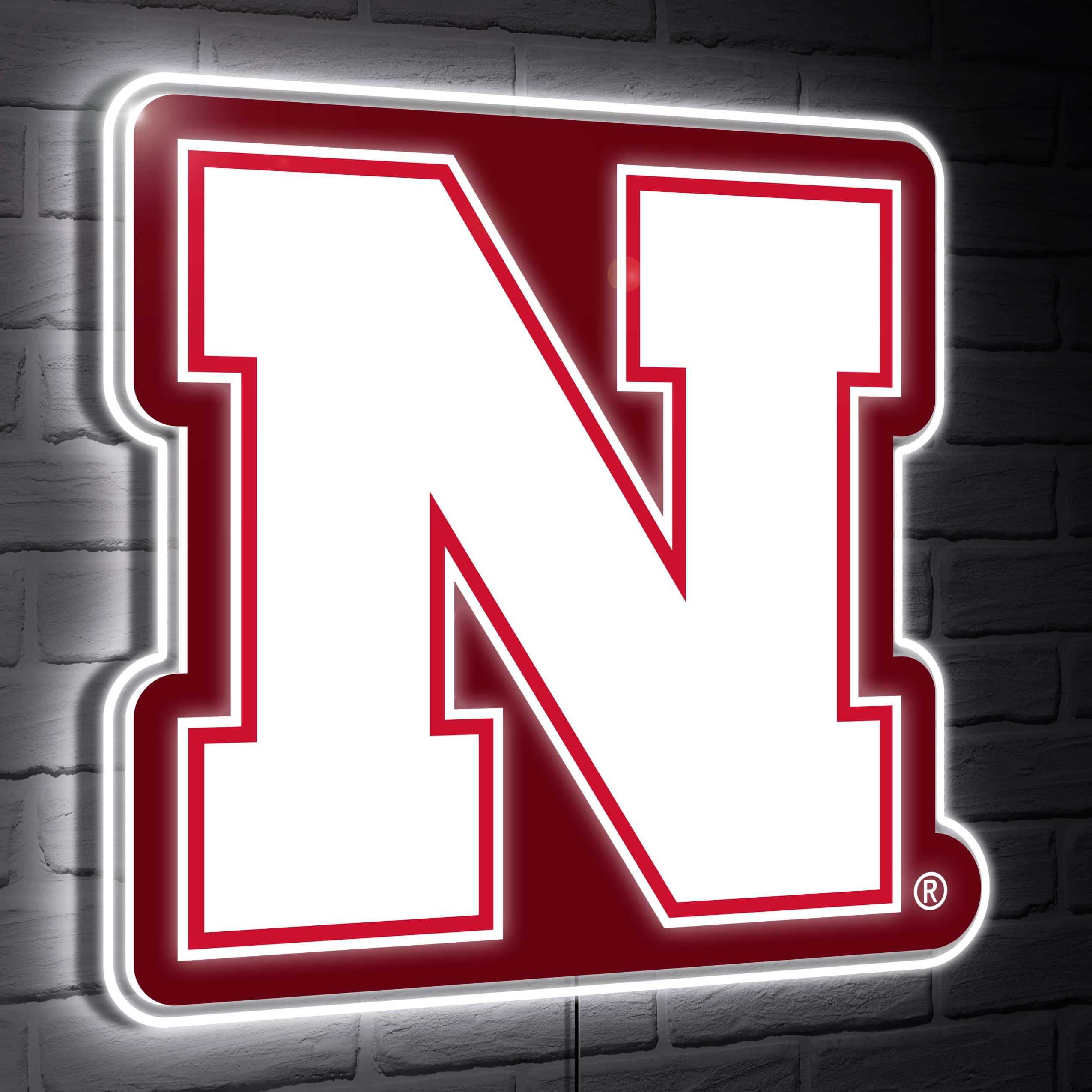 Evergreen Enterprises - Nebraska Huskers LED Team Logo Shaped Lighted Wall Sign - Multicolor