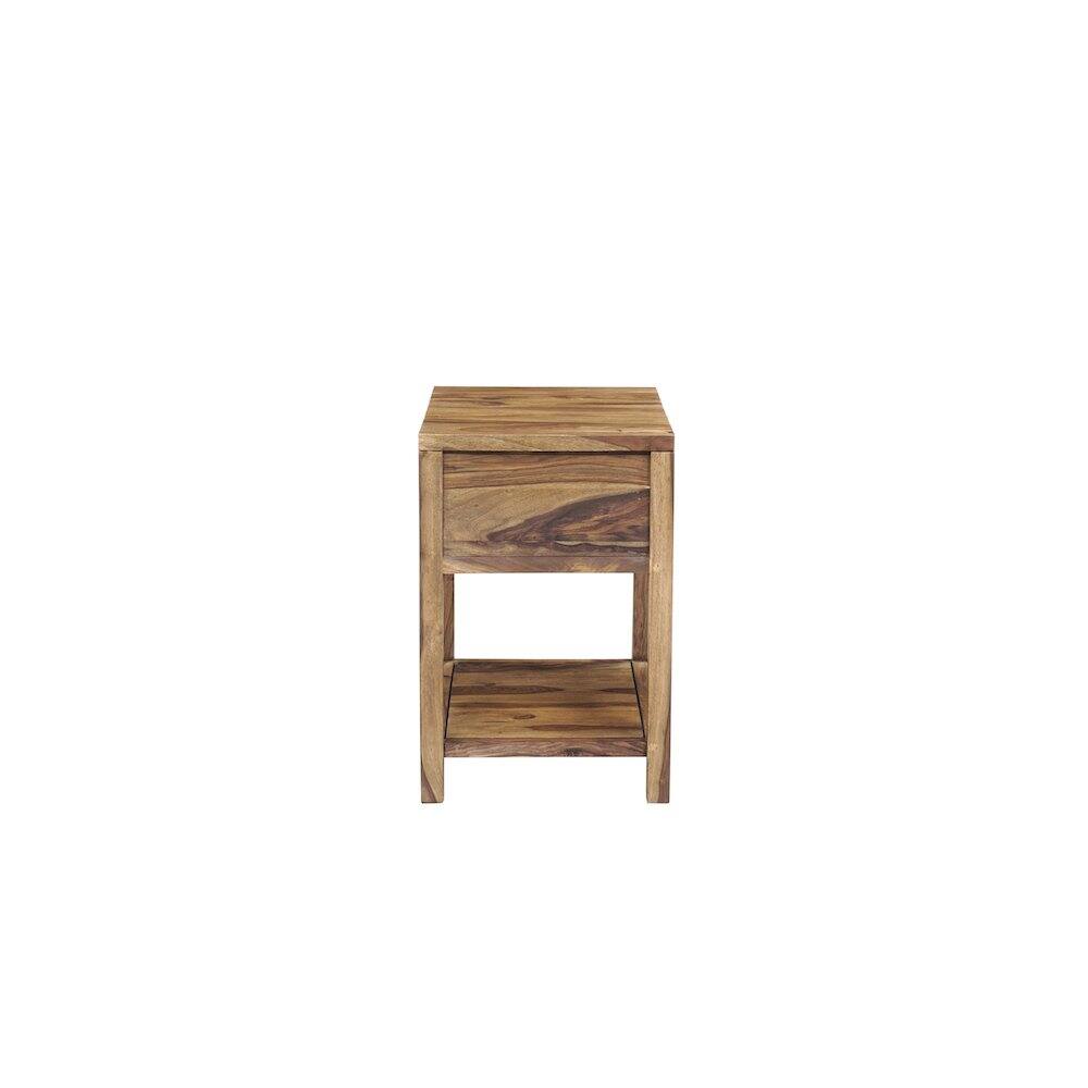 Alt View 1. Porter Designs - Porter Designs Urban Solid Sheesham Wood End Table, Natural - Brown.