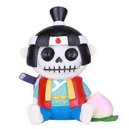 Pacific Trading - Furrybones Momo Skeleton in Japanese Folklore Momotaro Samurai Hero Costume Figurine - Multicolor