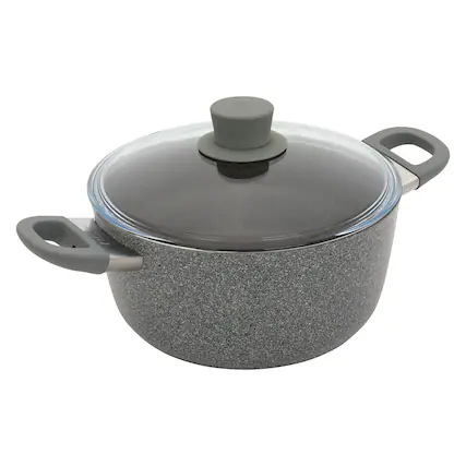 Front. ZWILLING - ZWILLING Parma Plus 4.8-qt Aluminum Nonstick Dutch Oven with Lid - Grey.