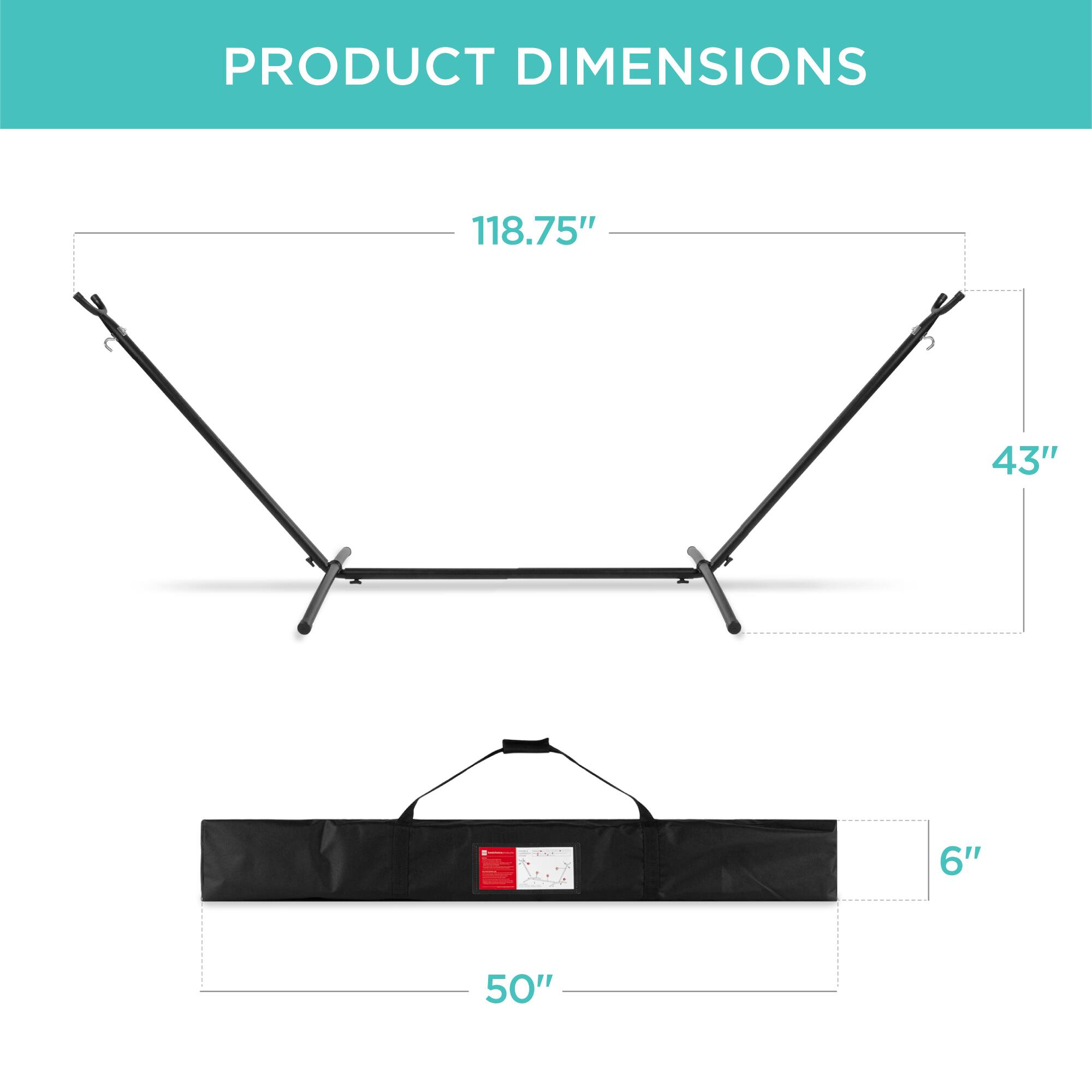 PRODUCT DIMENSIONS

118.75"  
43"  
6"  
50"