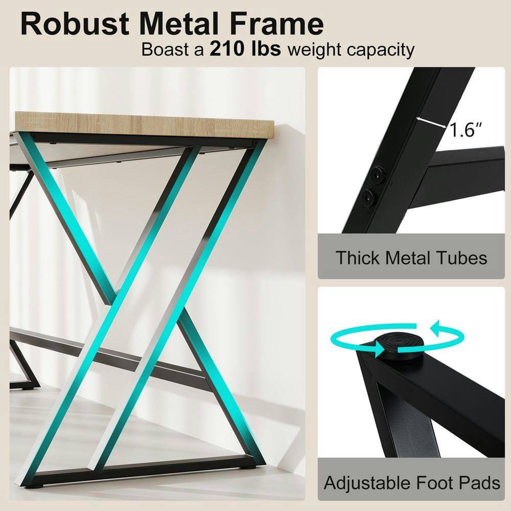 Robust Metal Frame  
Boast a 210 lbs weight capacity  

1.6" Thick Metal Tubes  

Adjustable Foot Pads