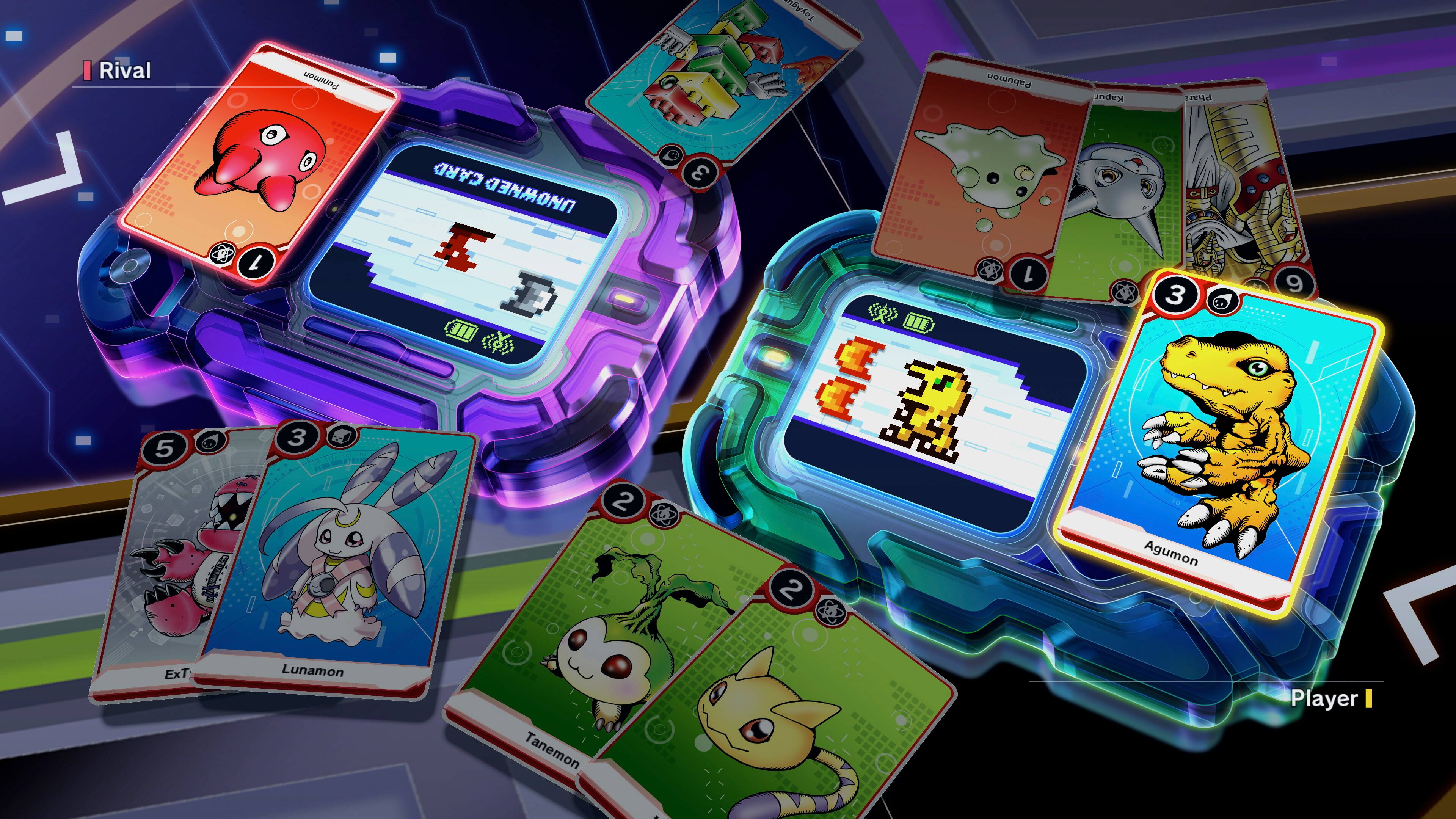 The image features a collection of Pokemon cards, including a Rival card. The cards are arranged in a group, with some placed on top of each other. The cards are of various sizes and colors, showcasing the diverse range of Pokemon characters. The cards are likely used for a game or as collectible items for Pokemon enthusiasts.