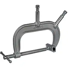 Matthews - 6" C - Clamp with Two 5/8" Baby Pins, Silver