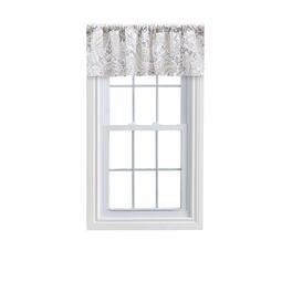 Ellis Curtain - Ellis Shannon Printed Paisley Pattern on Cotton Fabric Tailored Valance 3" Rod Pocket 50"x16" - Natural